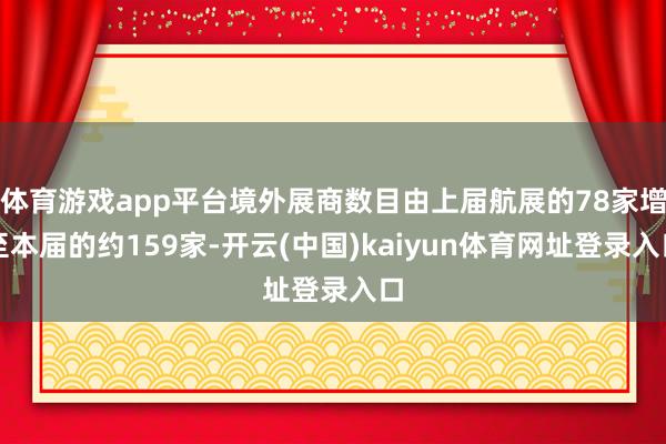 体育游戏app平台境外展商数目由上届航展的78家增至本届的约159家-开云(中国)kaiyun体育网址登录入口